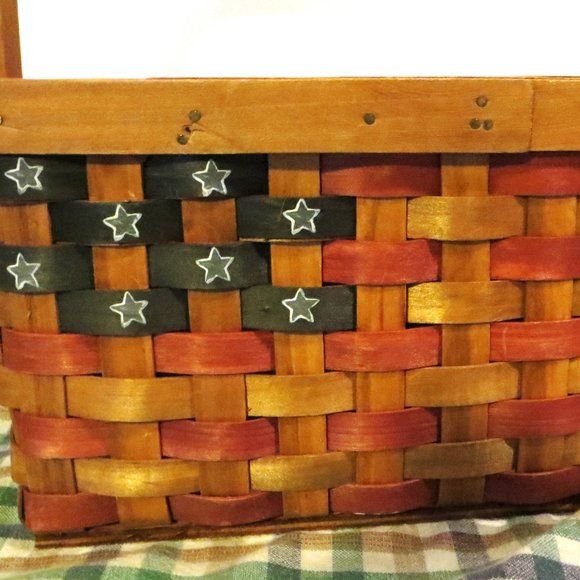 Americana Theme Basket For Table Accessories Summer Patriotic Patio - Picture 3 of 11
